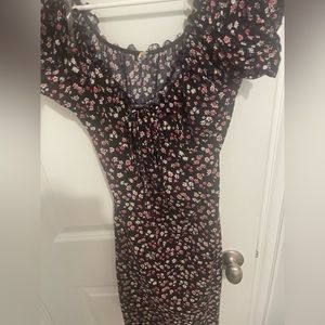 Black floral dress